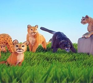 پکیج یونیتی Poly Art: Cougars and Panthers