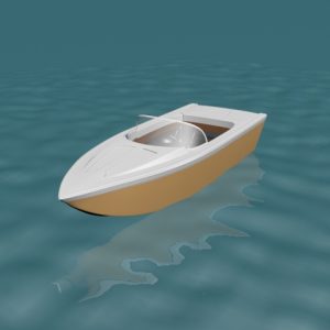مدل سه بعدی قایق Wakeboard Boat