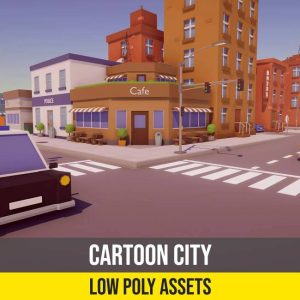 دانلود پکیج  Cartoon Low Poly City Pack  (2 لینک داخلی و خارجی)